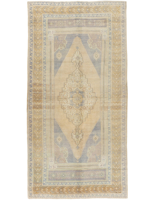 U-5090 - Vintage Subdued Turkish Oushak Rug