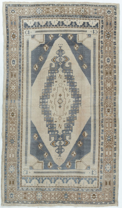 U-5094 - Vintage Subdued Turkish Oushak Rug