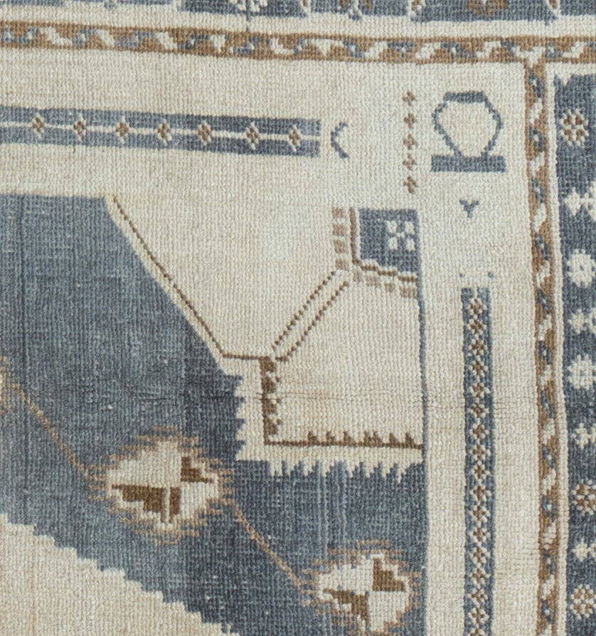 U-5094 - Vintage Subdued Turkish Oushak Rug