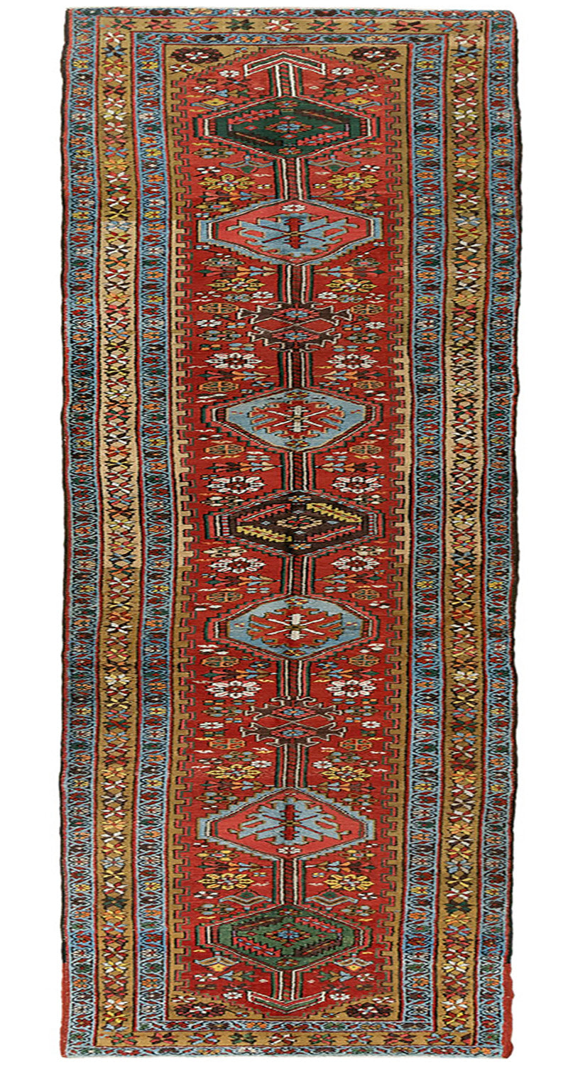 WAHO_IMAGE::u-5101 vintage persian heriz runner 3'4 x 14'5.jpg