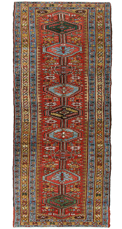 WAHO_IMAGE::u-5101 vintage persian heriz runner 3'4 x 14'5.jpg