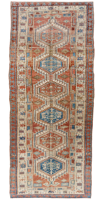 WAHO_IMAGE::u-5140 vintage persian heriz runner 3' x 14'7.jpg