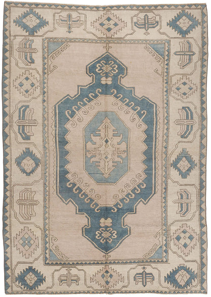 U-5145 - Vintage Turkish Oushak Rug
