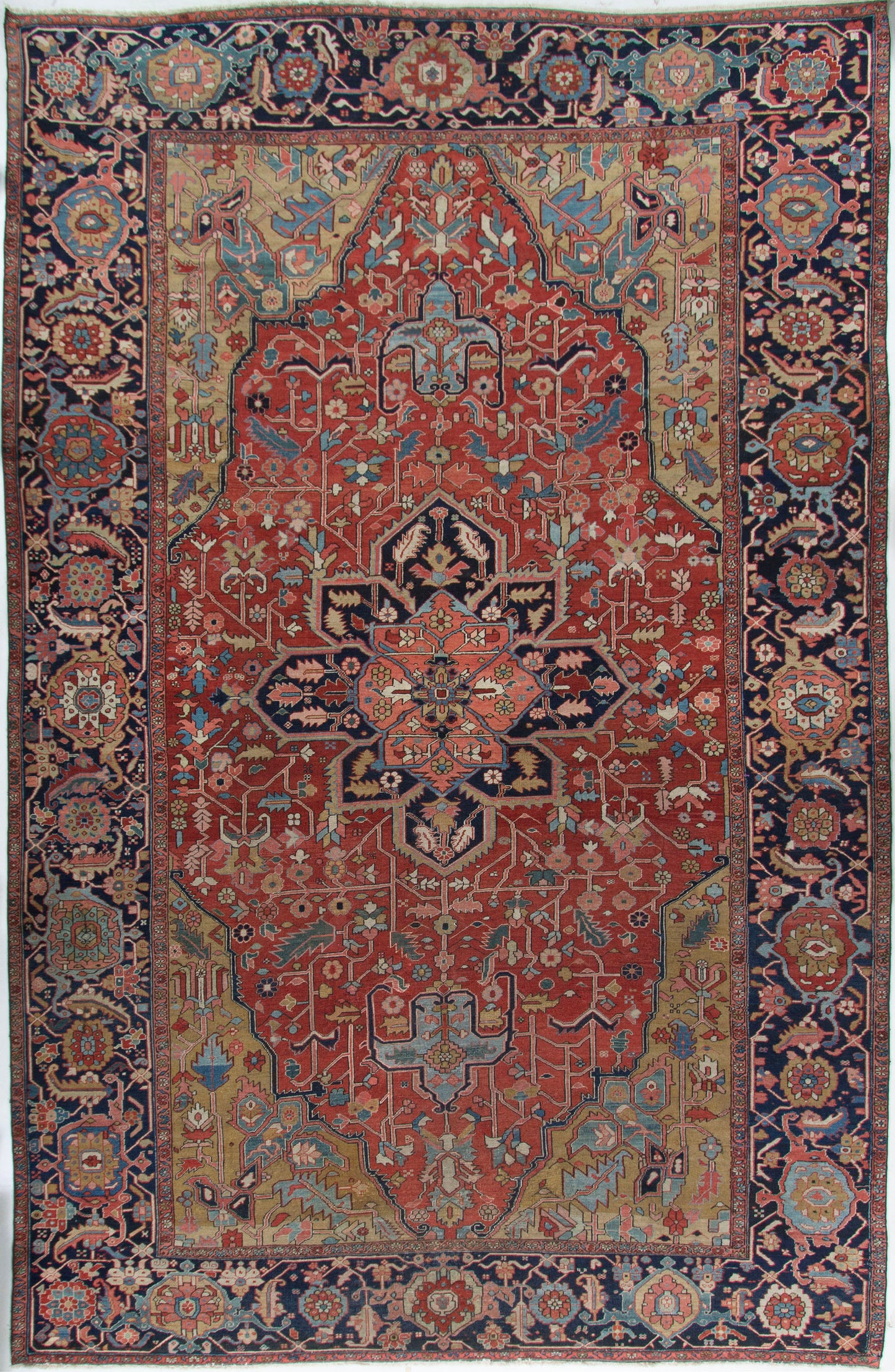 U-5162 - Antique Persian Heriz Serapi Rug