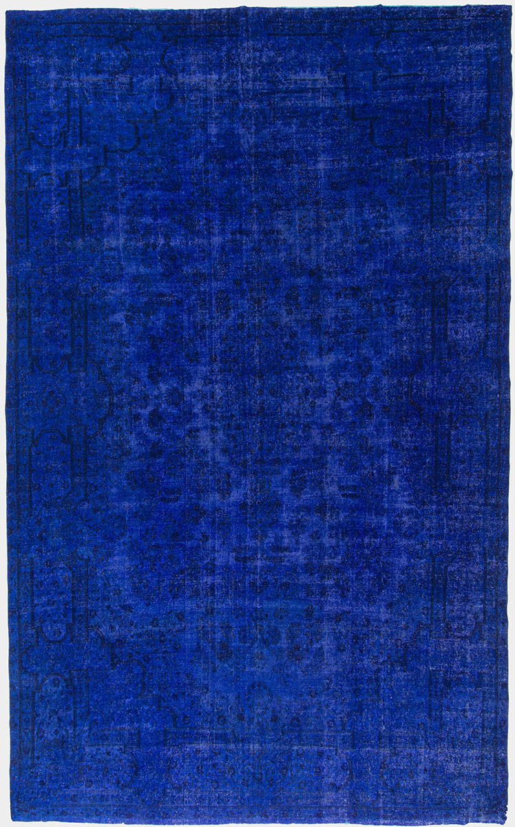 U-5331 - Antique Persian Distressed Overdyed Kerman Rug