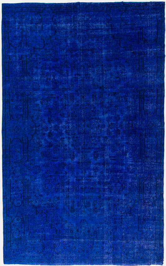 U-5331 - Antique Persian Distressed Overdyed Kerman Rug
