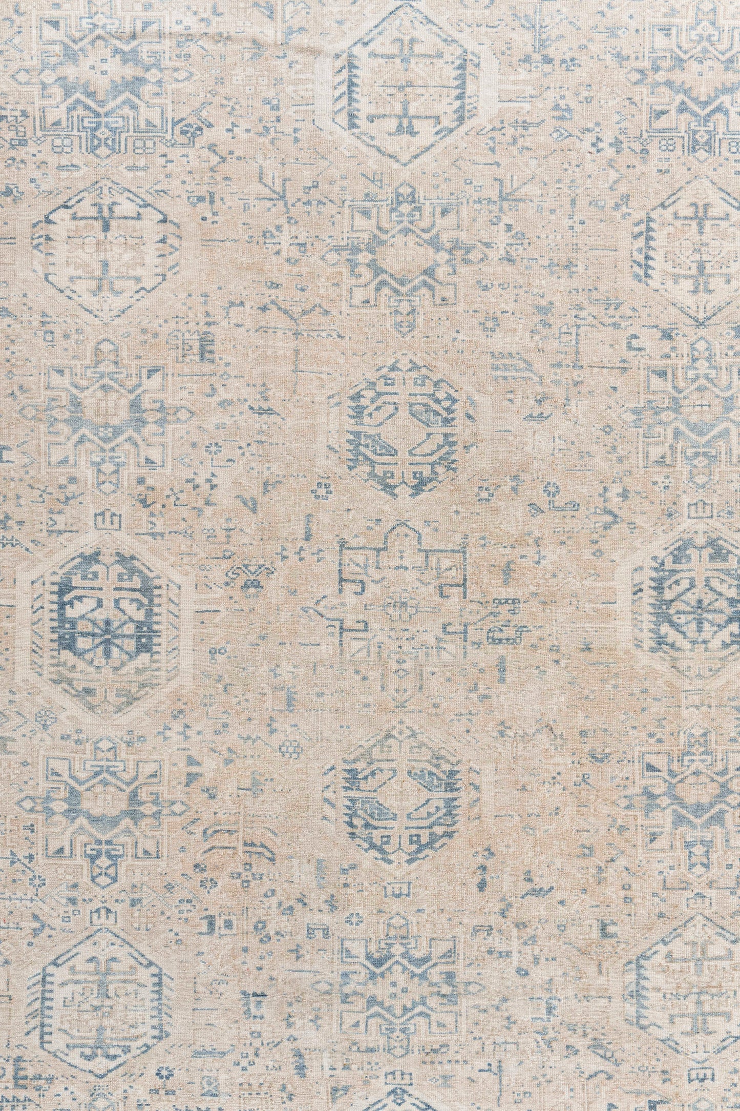 U-5369 - Antique Persian Subdued Heriz Rug