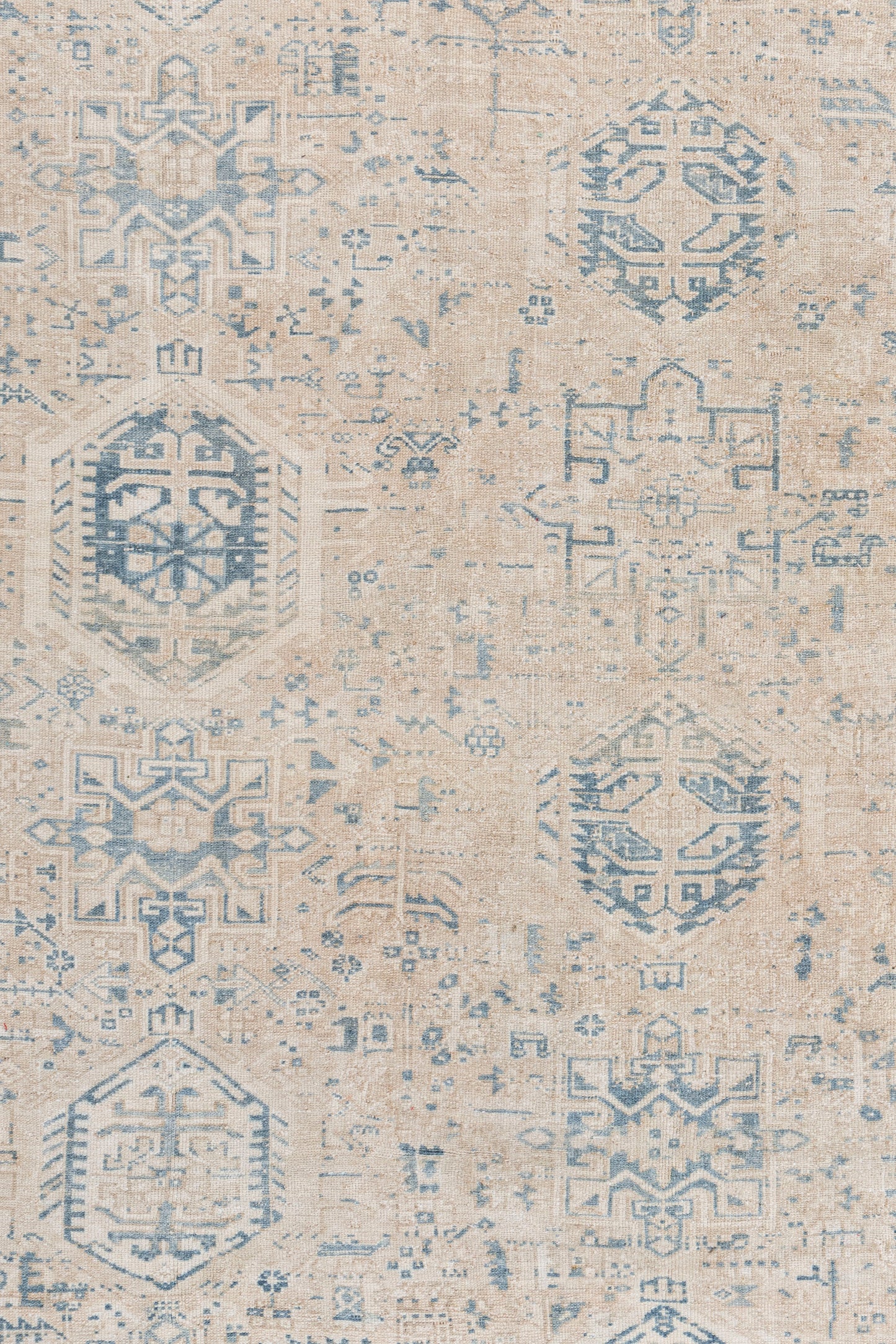 U-5369 - Antique Persian Subdued Heriz Rug