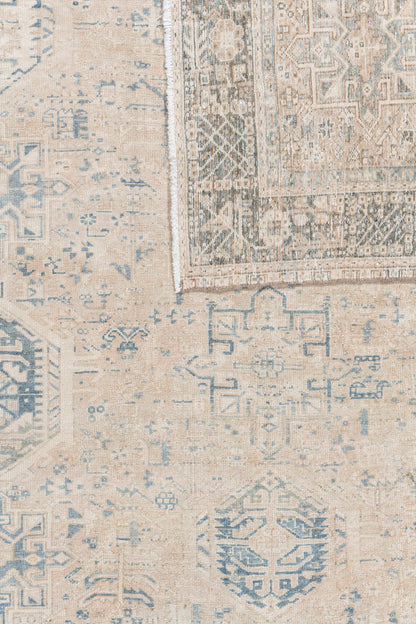 U-5369 - Antique Persian Subdued Heriz Rug