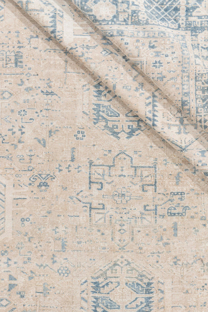U-5369 - Antique Persian Subdued Heriz Rug