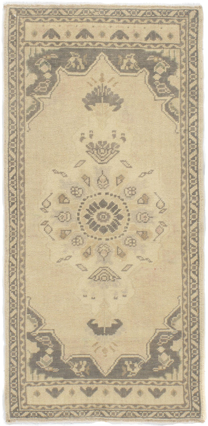 WAHO_IMAGE::y4396-vintage-circa-1950-tan-turkish-yastik-hand-woven-wool-rug-1.10x3.10-18967.jpg