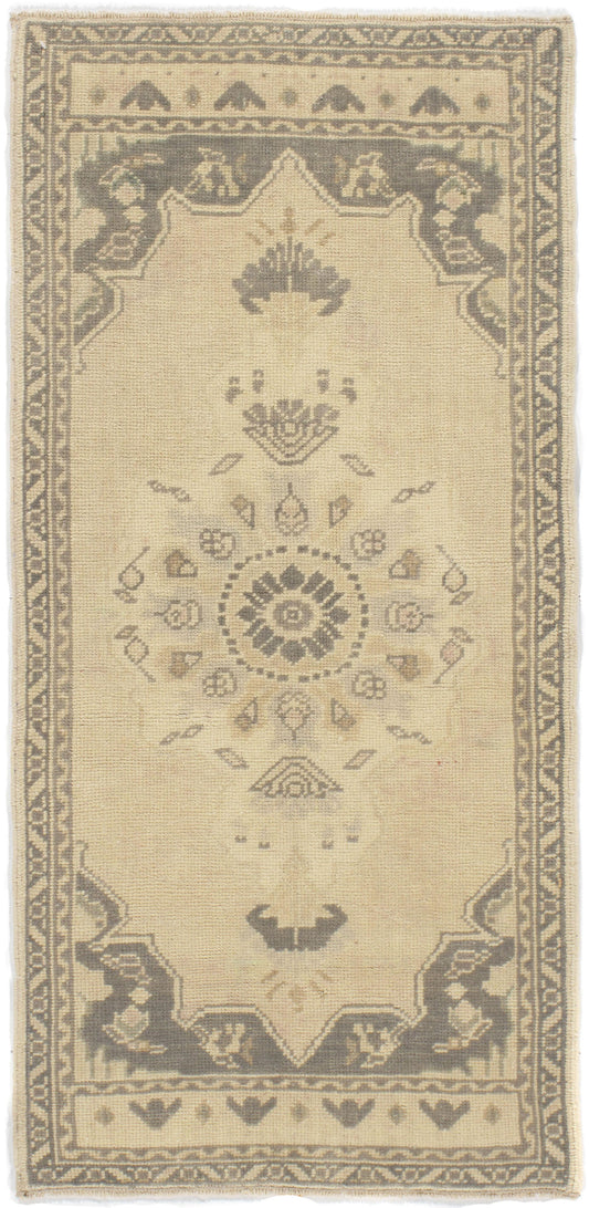 WAHO_IMAGE::y4396-vintage-circa-1950-tan-turkish-yastik-hand-woven-wool-rug-1.10x3.10-18967.jpg